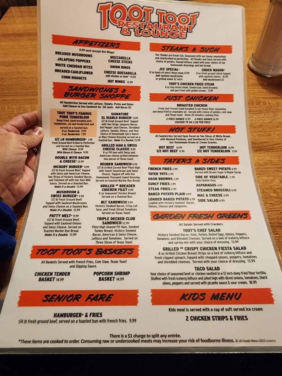 Toot-Toot Restaurant & Lounge Menu - Image 2