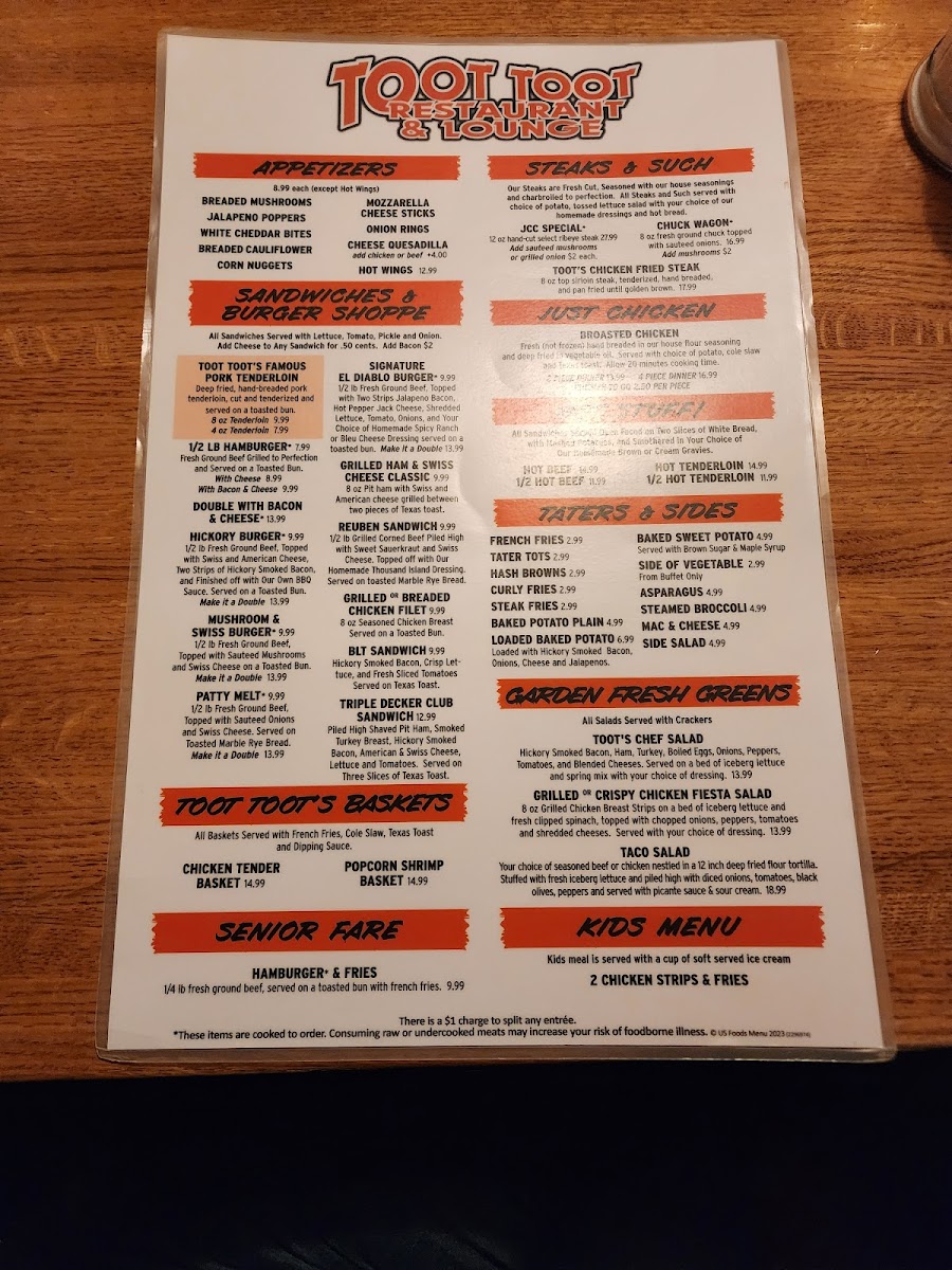 Toot-Toot Restaurant & Lounge Menu - Image 5