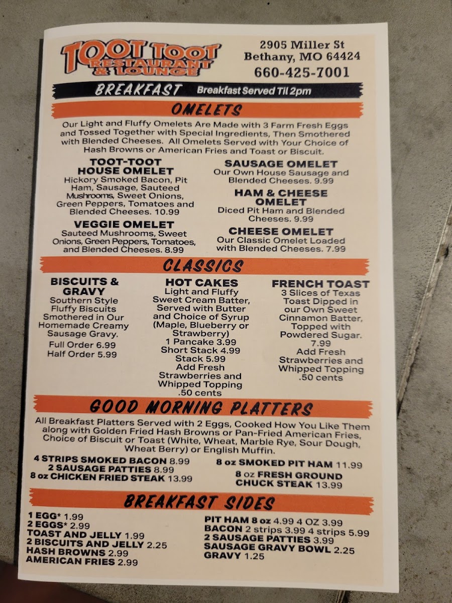 Toot-Toot Restaurant & Lounge Menu - Image 6
